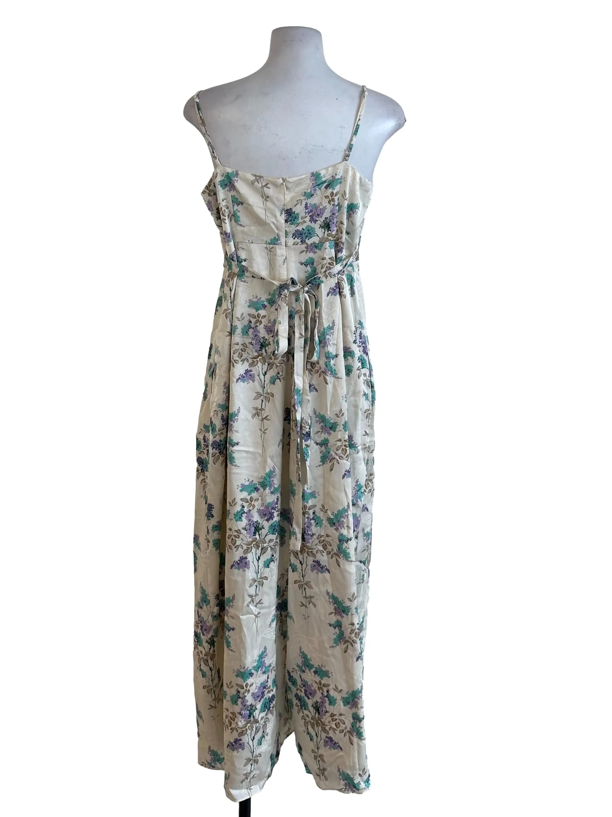 Ivory White Floral Jumpsuit