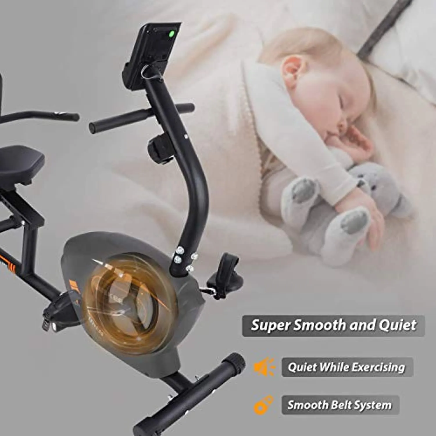 JEEKEE Recumbent Exercise Bike for Adults Seniors - Indoor Magnetic Cycling Fitness Equipment for Home Workout