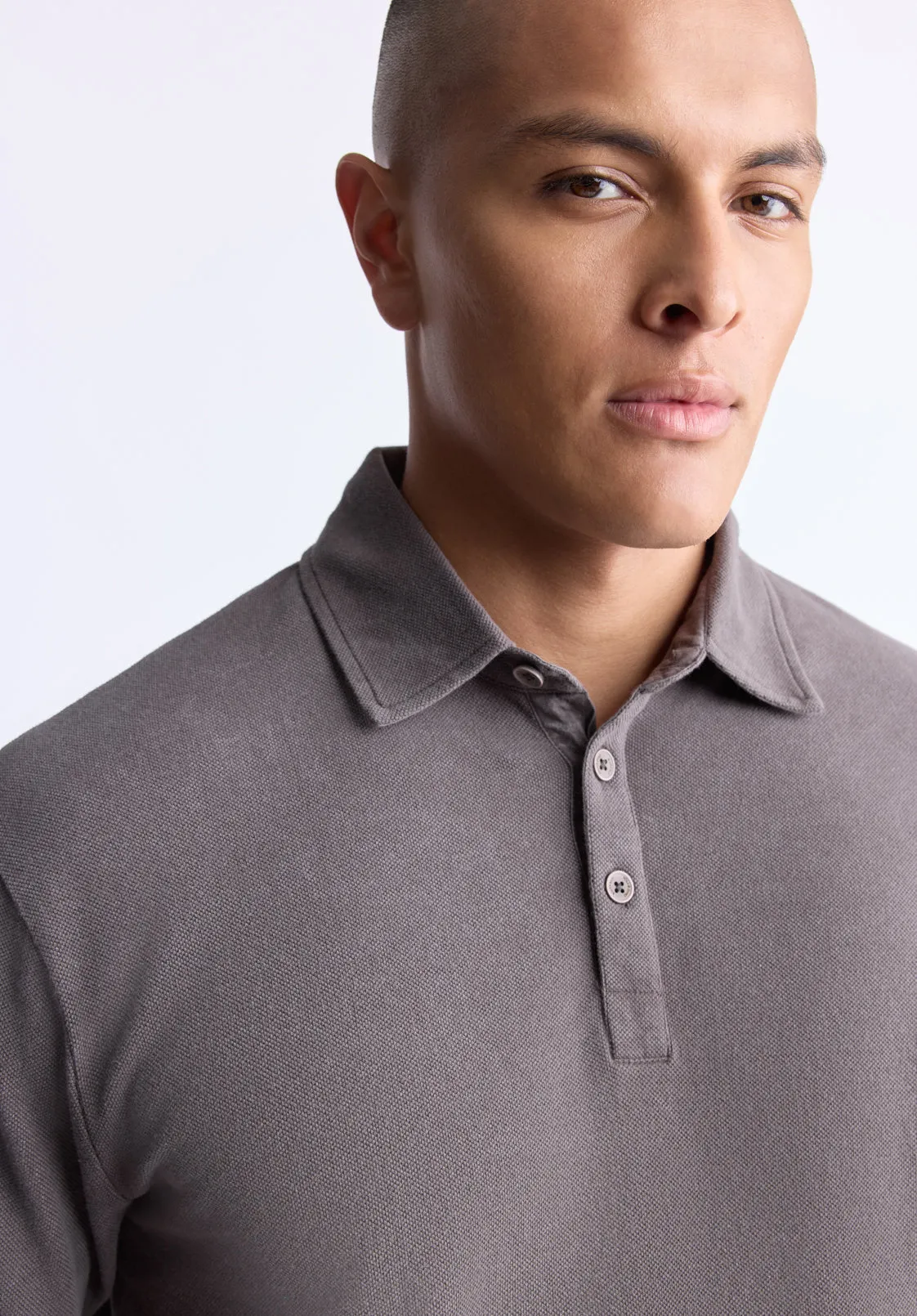 Kabold Men's Classic Polo, Charcoal - BM24515