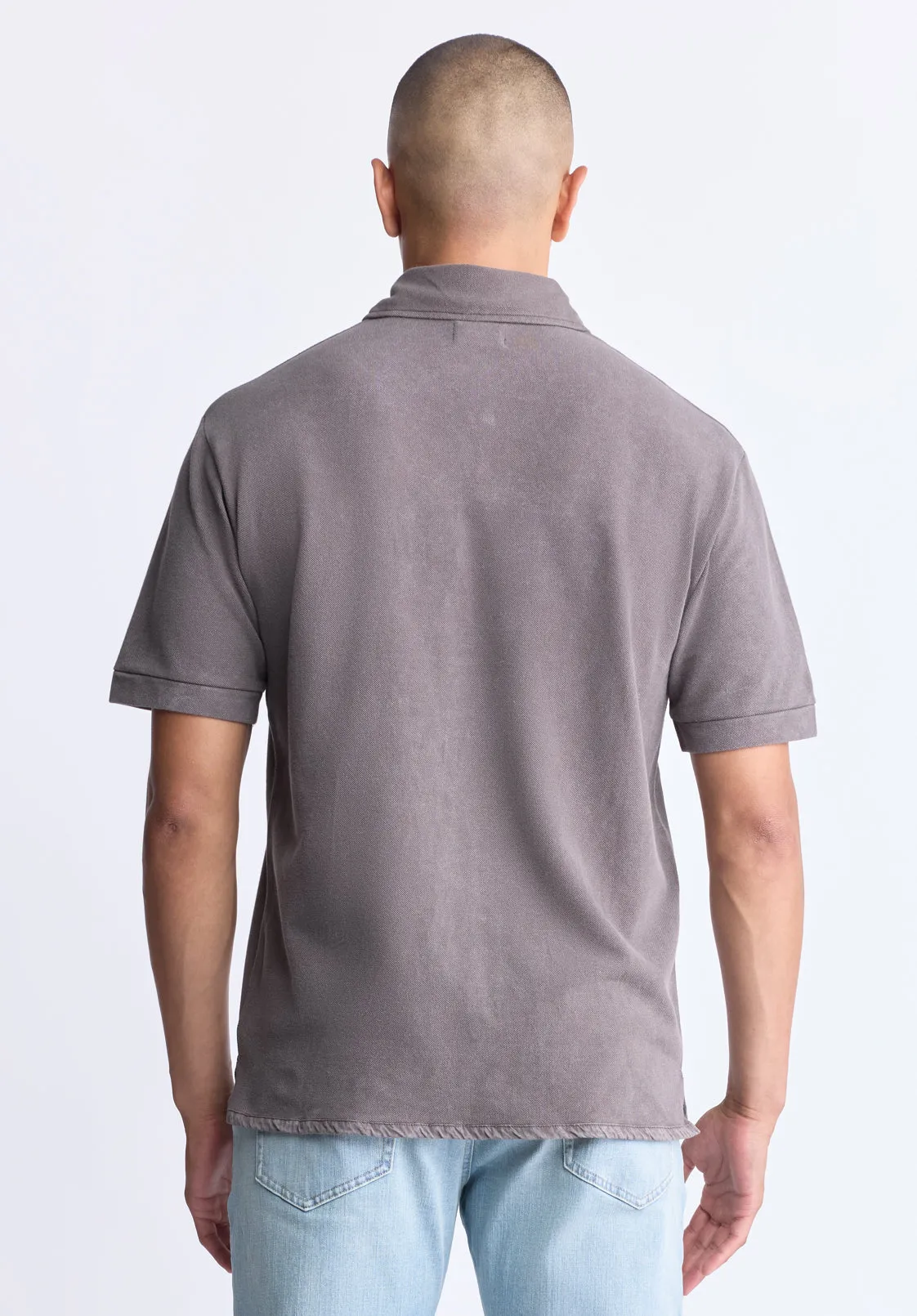 Kabold Men's Classic Polo, Charcoal - BM24515