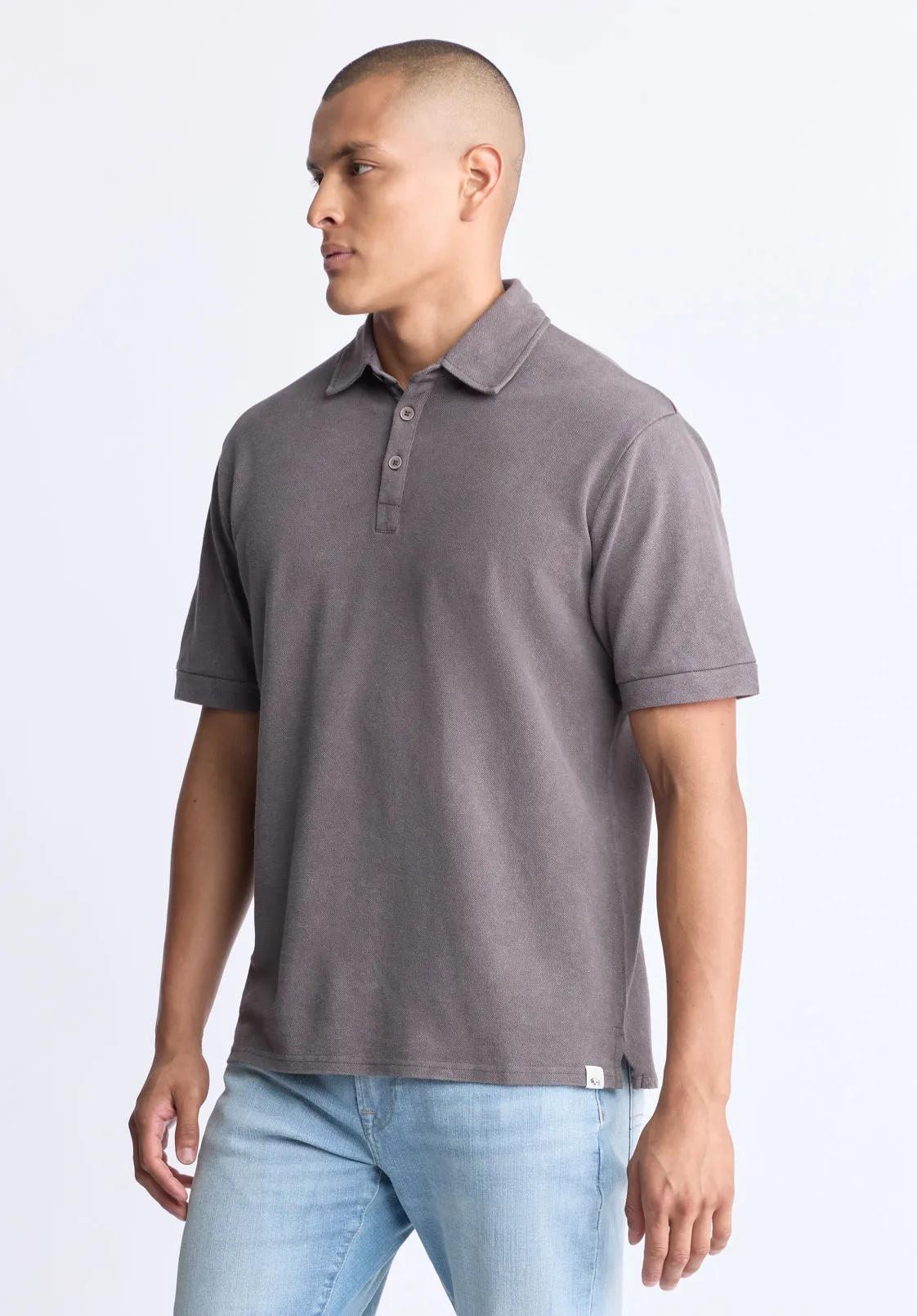 Kabold Men's Classic Polo, Charcoal - BM24515