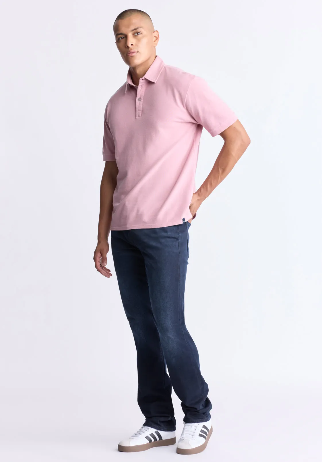 Kabold Men's Classic Polo, Lilas pink - BM24515
