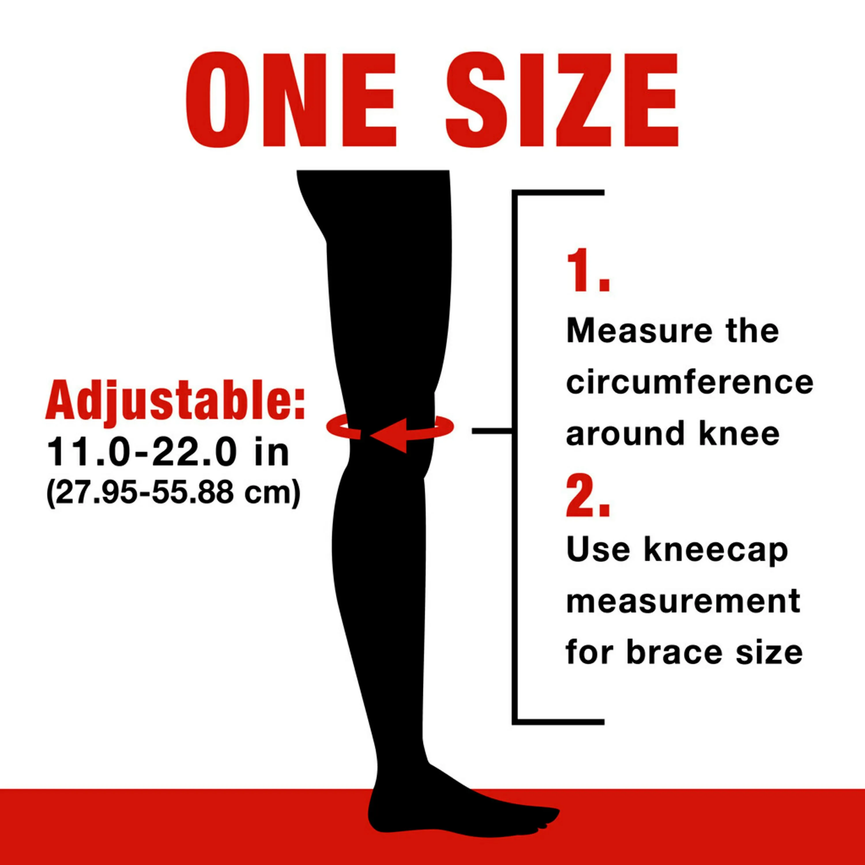 Knee Brace W/ Side Stabilizers, Easy-to-Use, Breathable