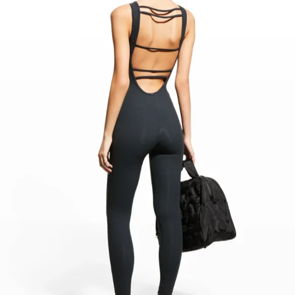 Koral Jet Rib Jumpsuit Black