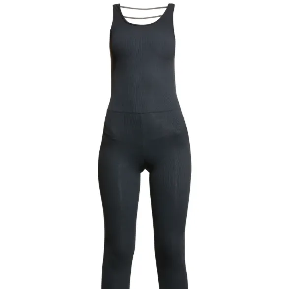 Koral Jet Rib Jumpsuit Black