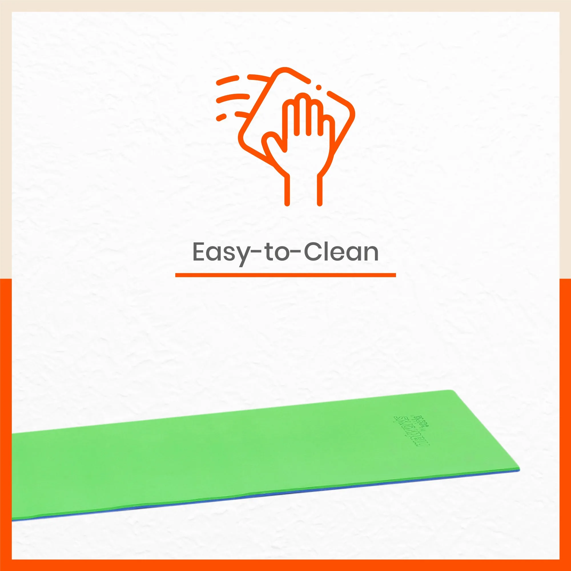 Kriya Classic Yoga Mat | Ink Blue & Lime Green (Size: 24” x 72” Thickness: 6mm)