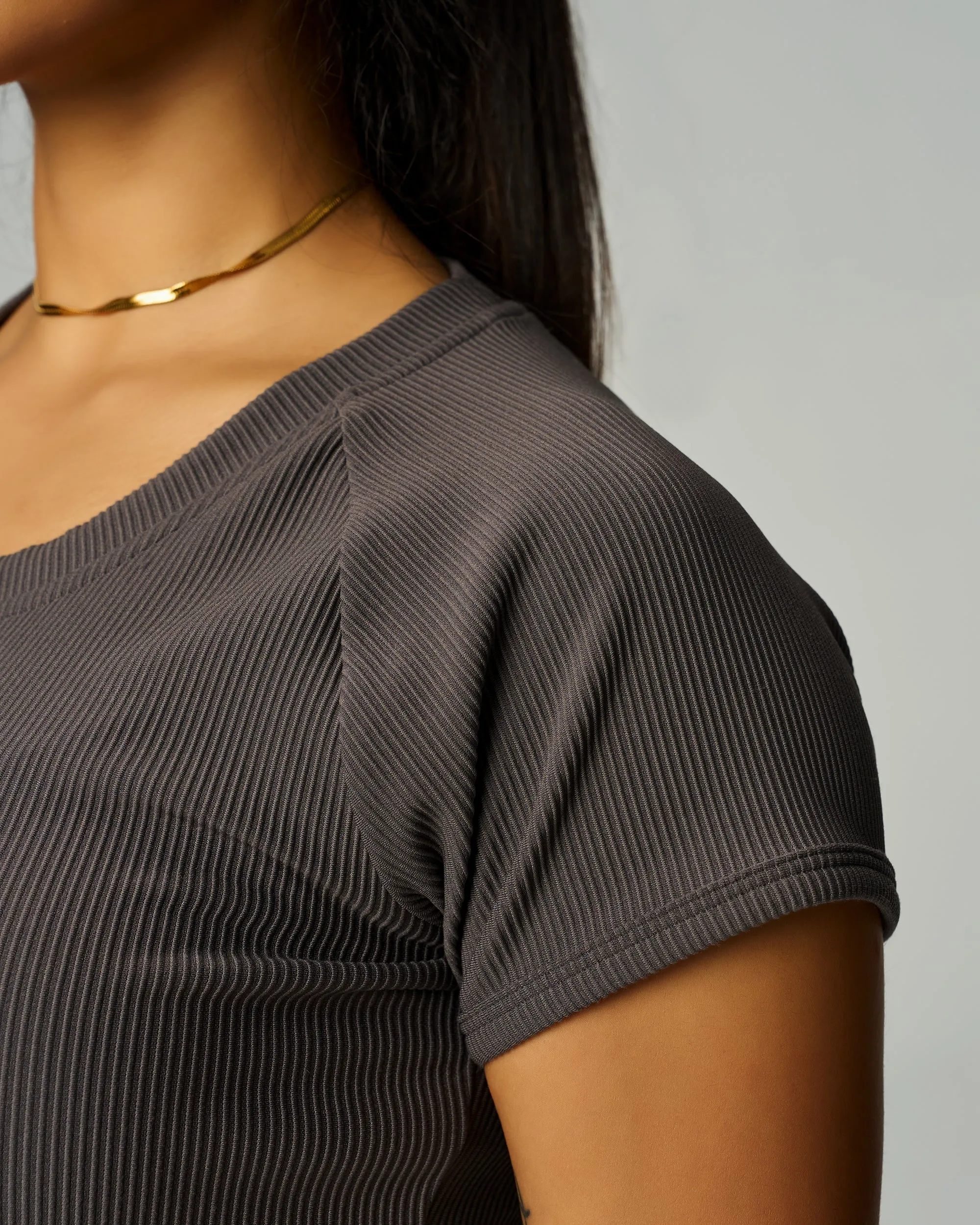 Label  Ribbed Crop Top