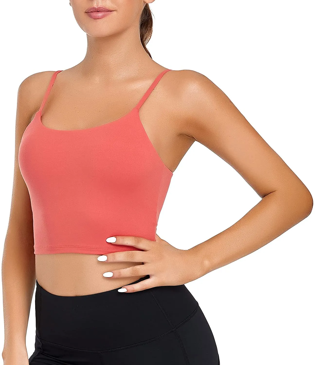 Lemedy Women Padded Sports Bra Fitness Workout Running Shirts Yoga Tank Top