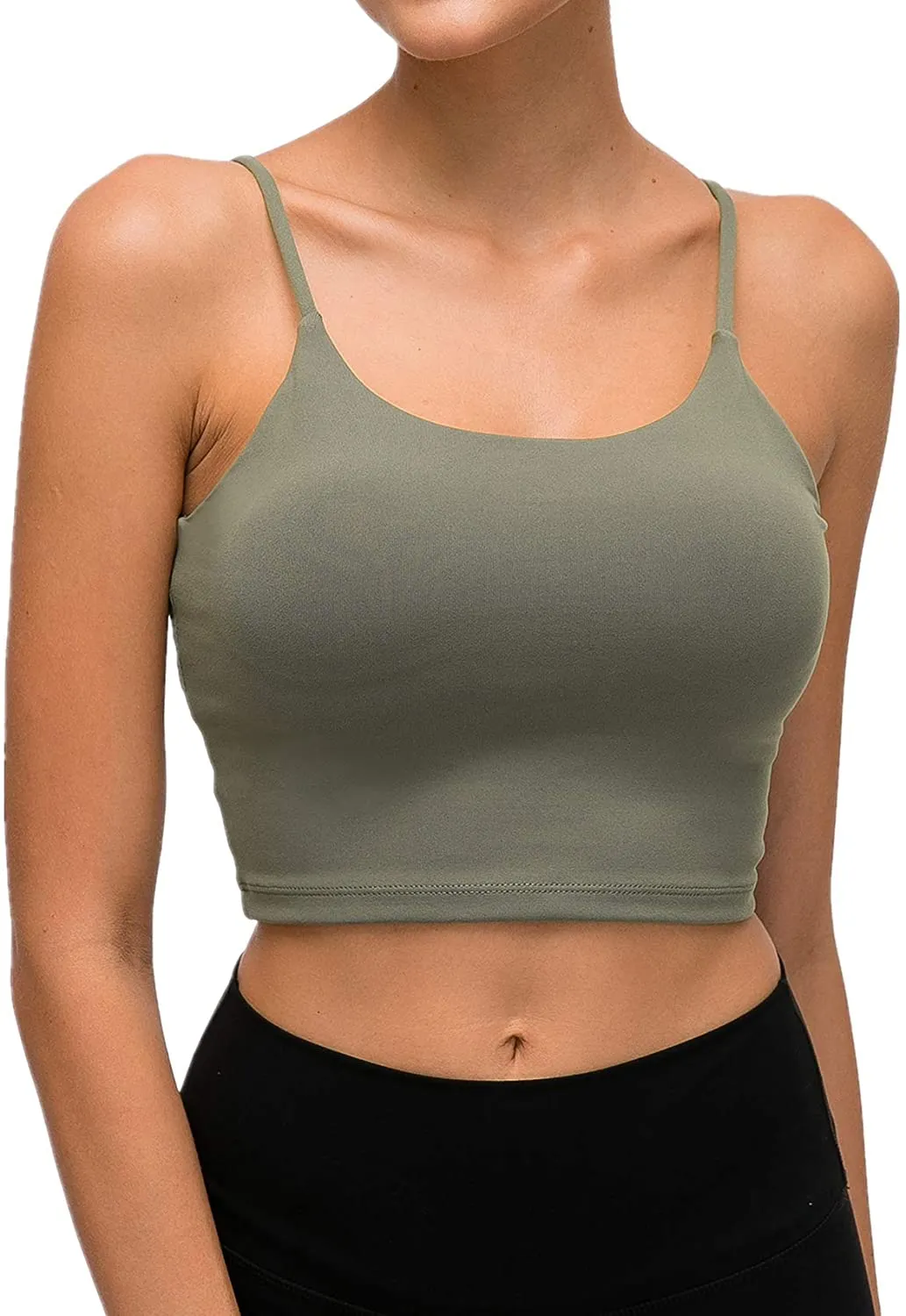 Lemedy Women Padded Sports Bra Fitness Workout Running Shirts Yoga Tank Top