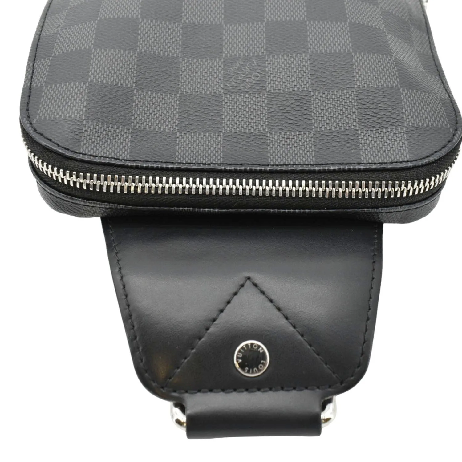 LOUIS VUITTON Avenue Sling Damier Graphite Backpack Bag Black