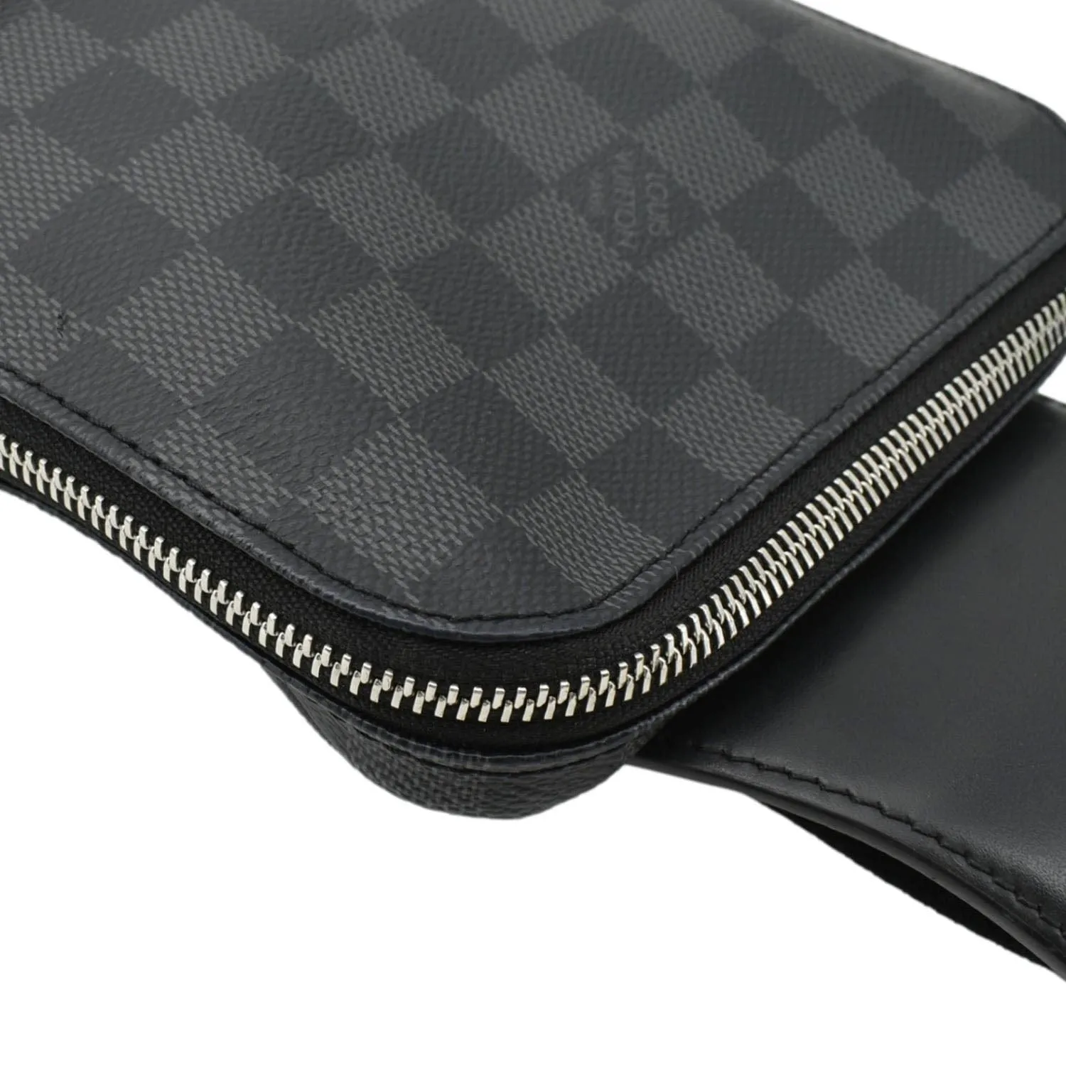 LOUIS VUITTON Avenue Sling Damier Graphite Backpack Bag Black