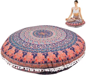 Meditation Cushion Cover Comfortable Round Floor Cushion
