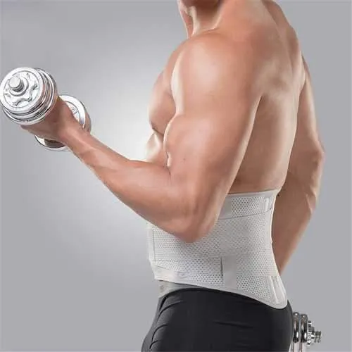 Men Cloth Mesh Breathable Fitness Support Belt