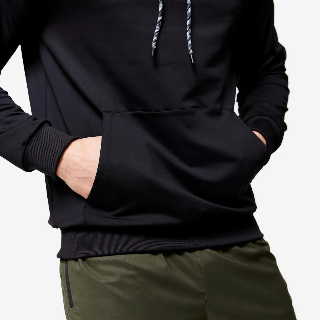 Men's Breathable Essential Fitness Hoodie - Black