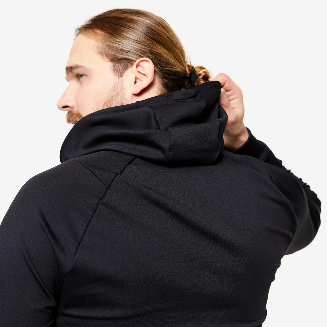 Men's Breathable Essential Fitness Hoodie - Black