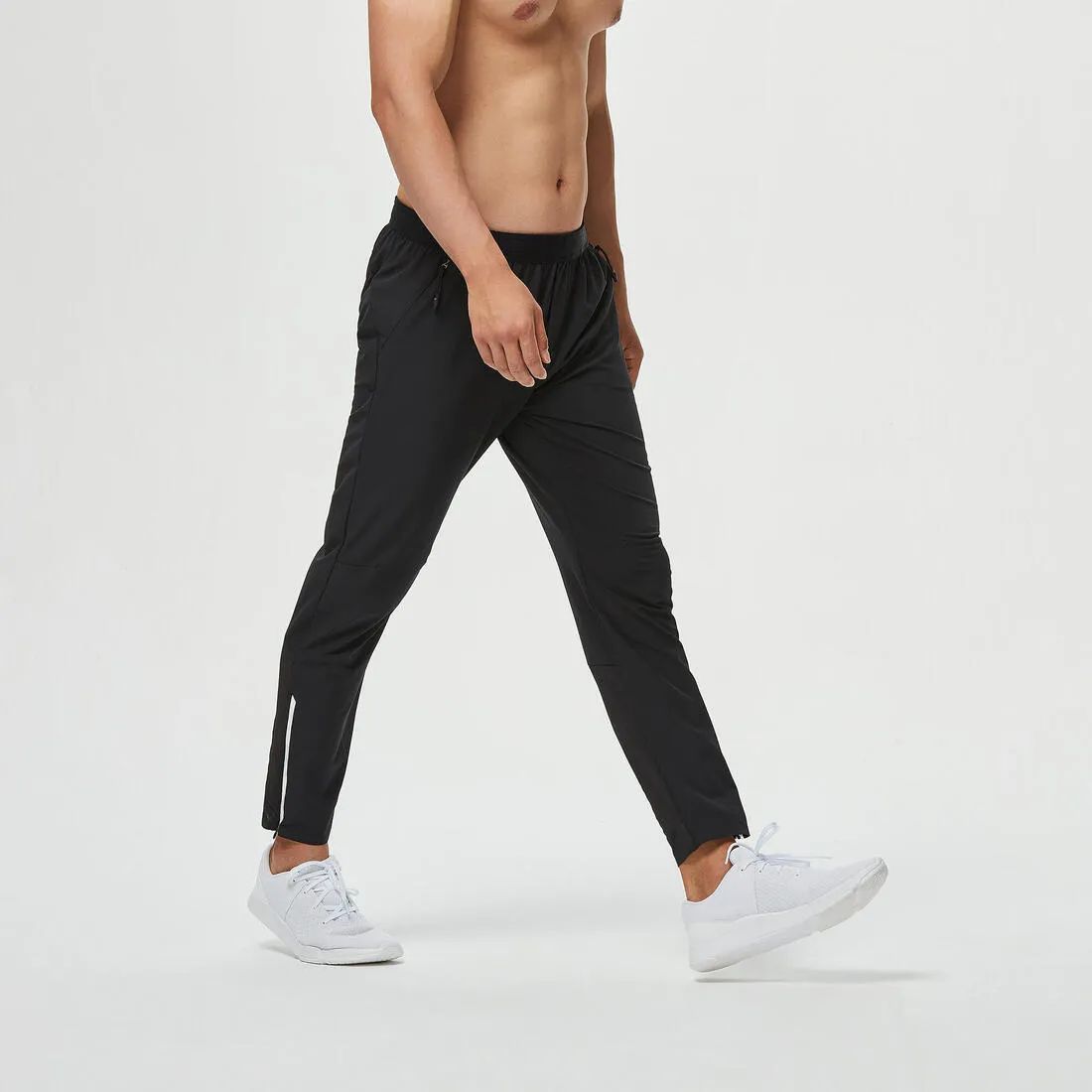 Men's Breathable Slim-Fit Performance Fitness Bottoms - Solid