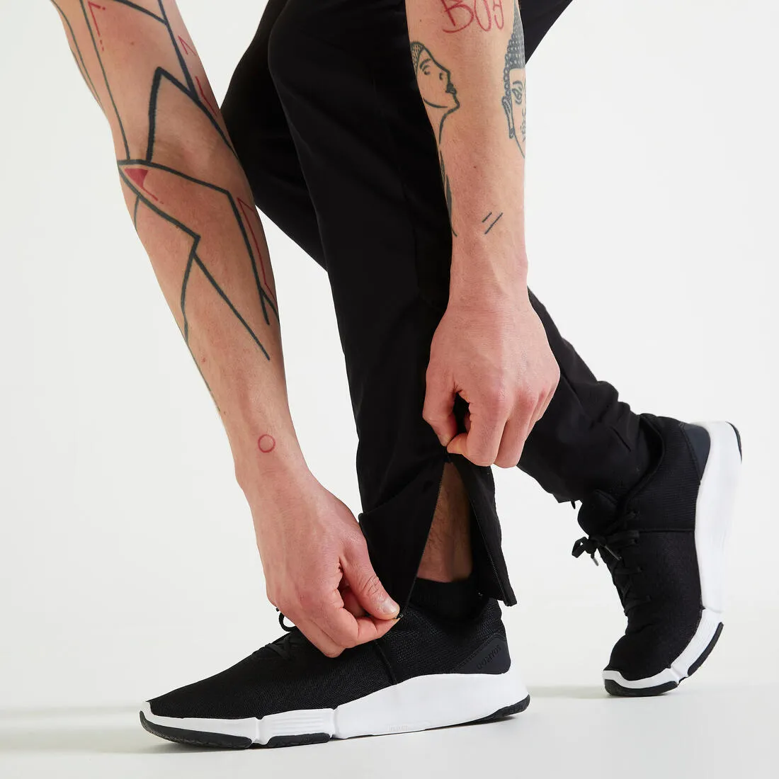 Men's Breathable Slim-Fit Performance Fitness Bottoms - Solid