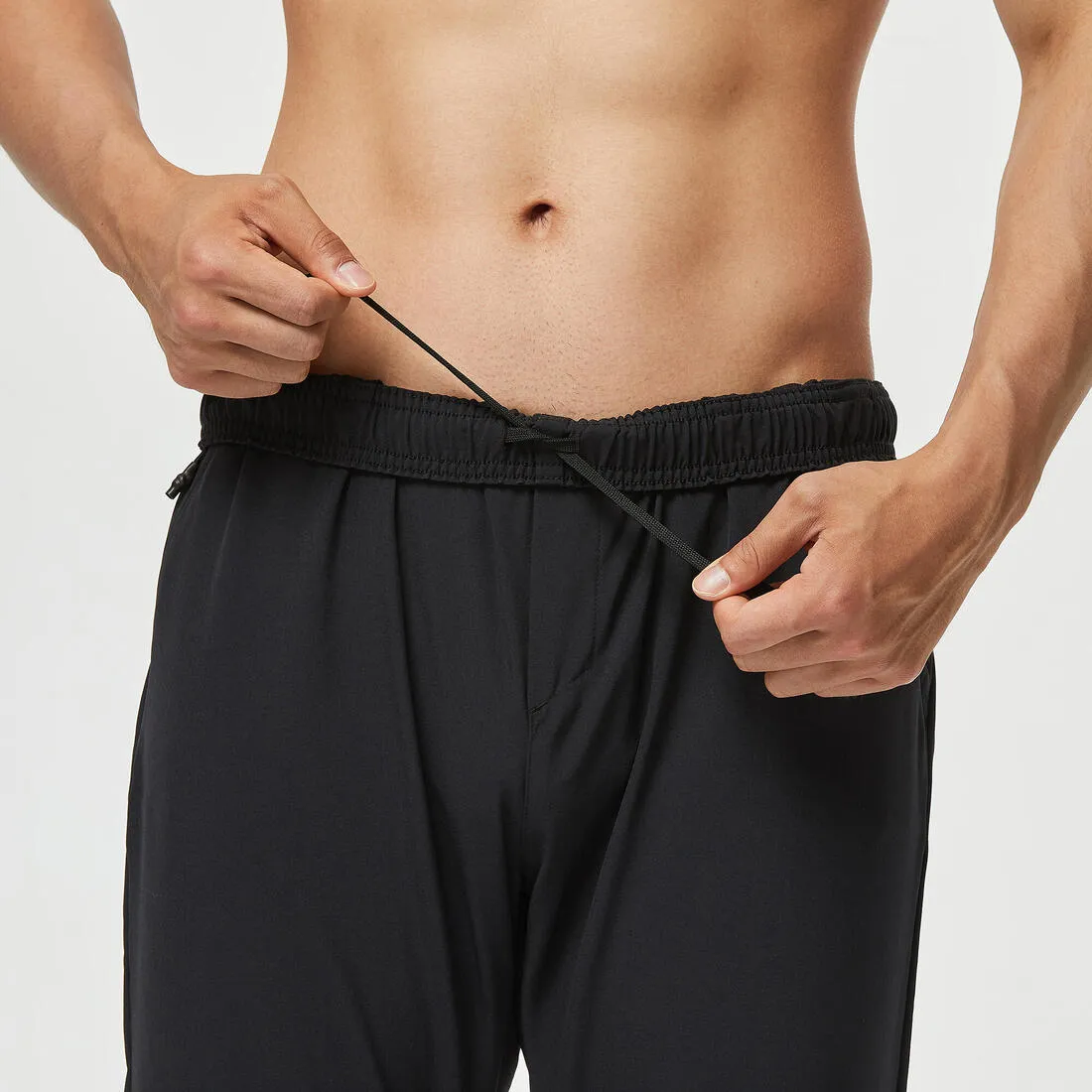 Men's Breathable Slim-Fit Performance Fitness Bottoms - Solid