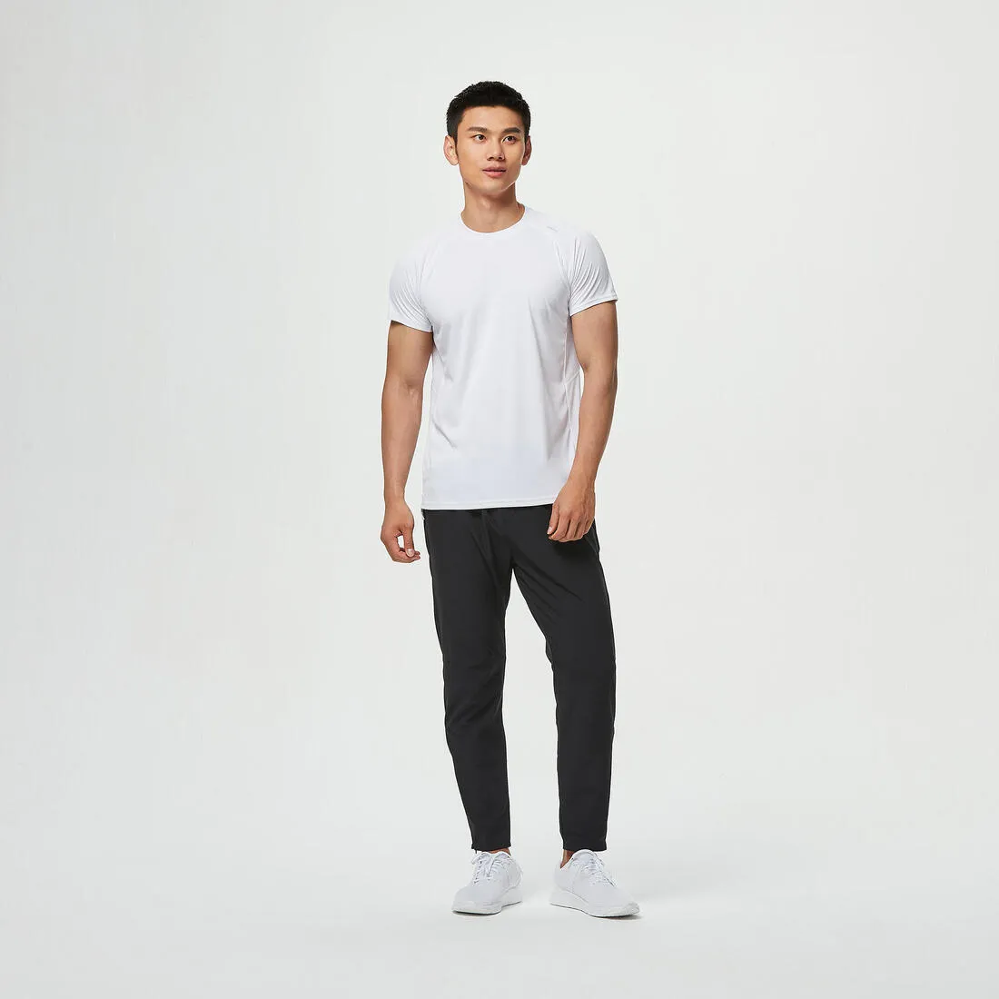 Men's Breathable Slim-Fit Performance Fitness Bottoms - Solid