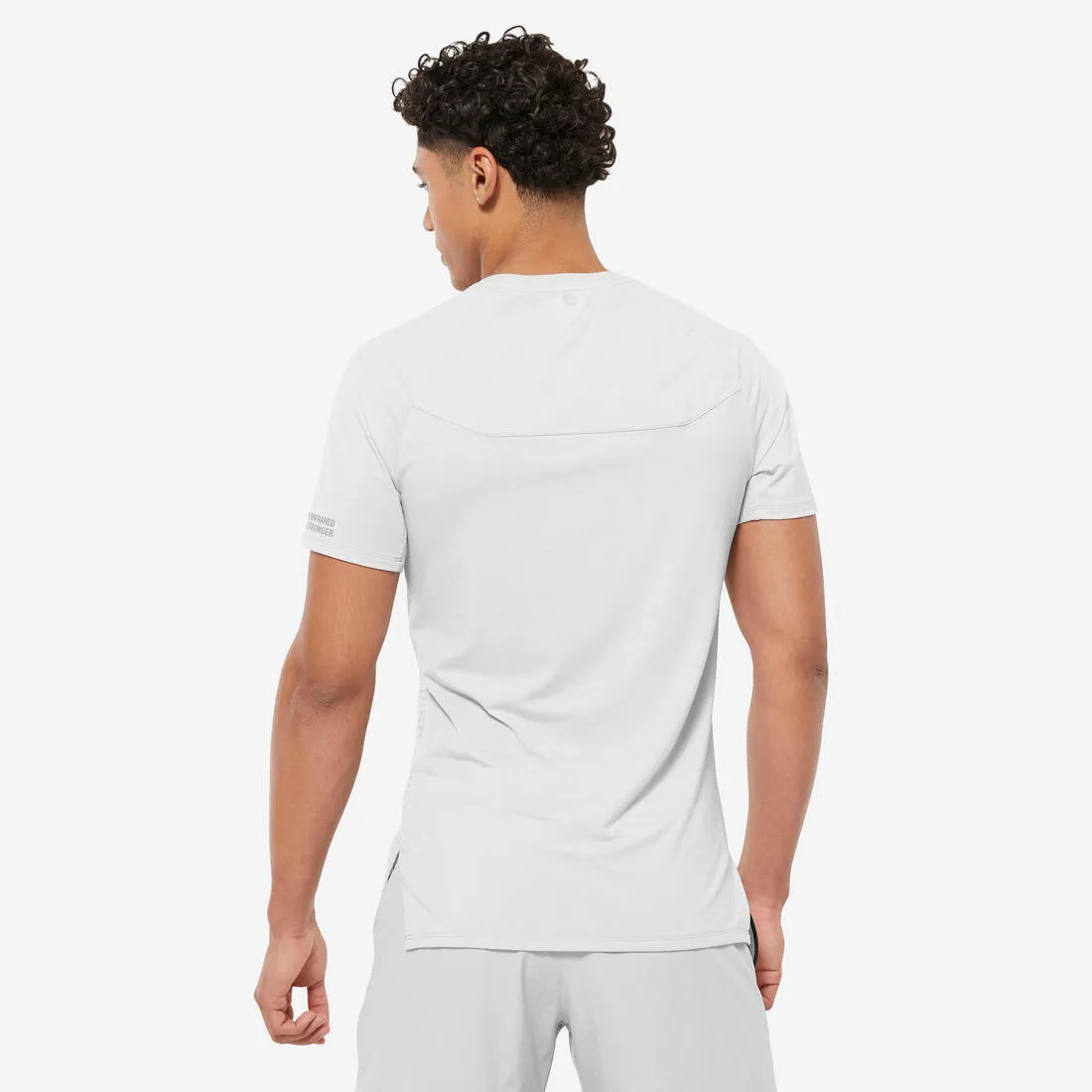 Men's Cross Training Breathable Short-Sleeved Performance T-Shirt Grey Celliant