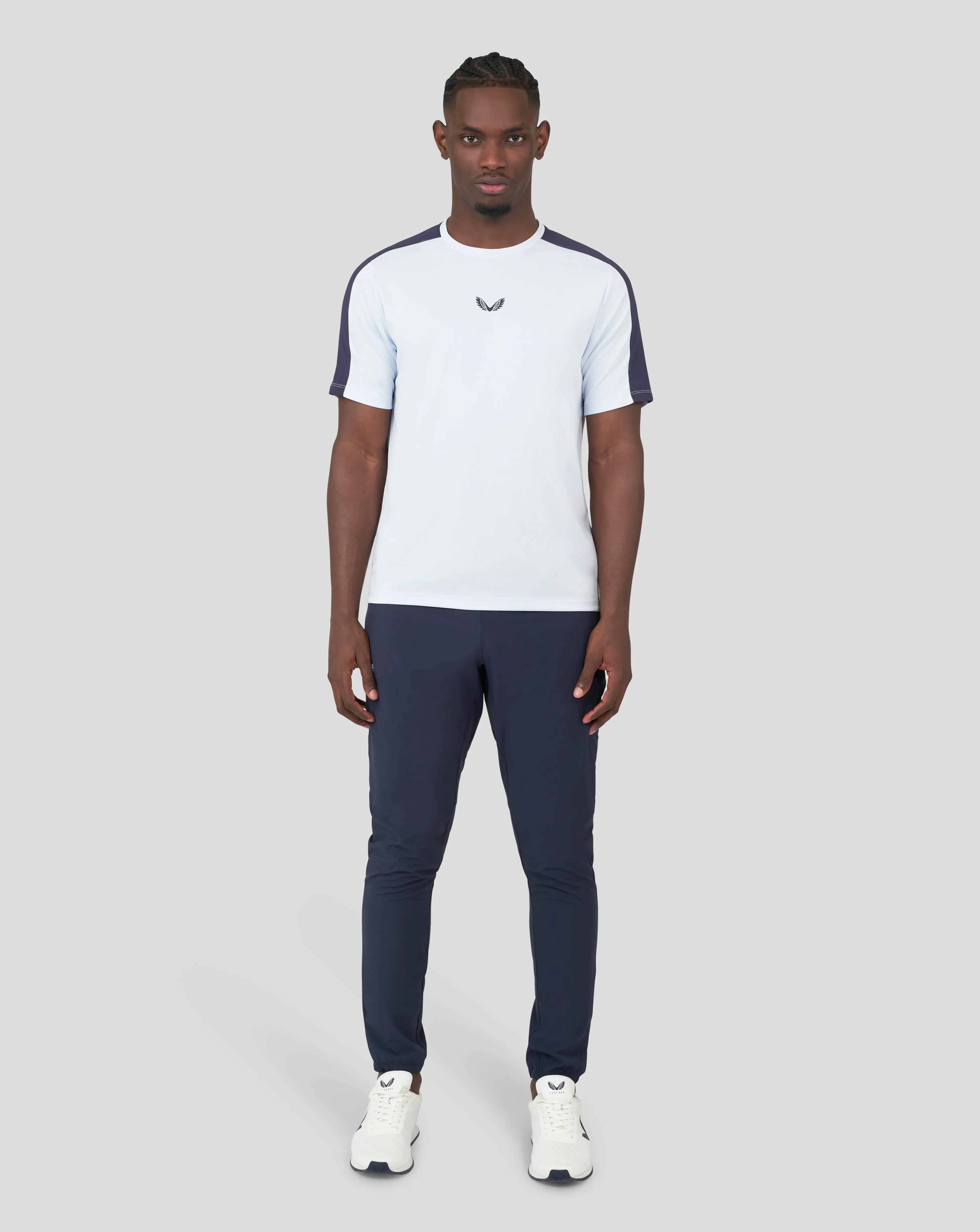 Men's Ice Blue Cobalt Capsule Mesh Mix Tee - Breathable Sports Tee for Active Days