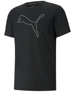 Men's performance cat Puma T-shirt, black
