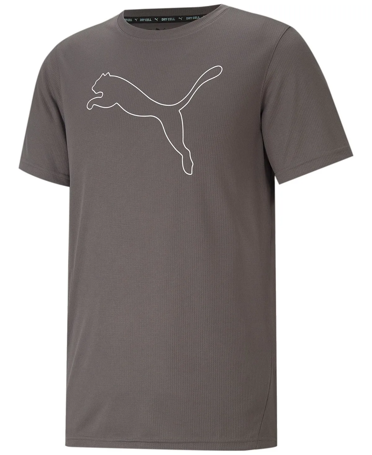 Men's performance cat Puma T-shirt, gray