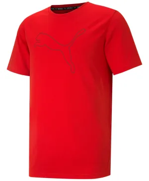 Men's performance cat Puma T-shirt, red