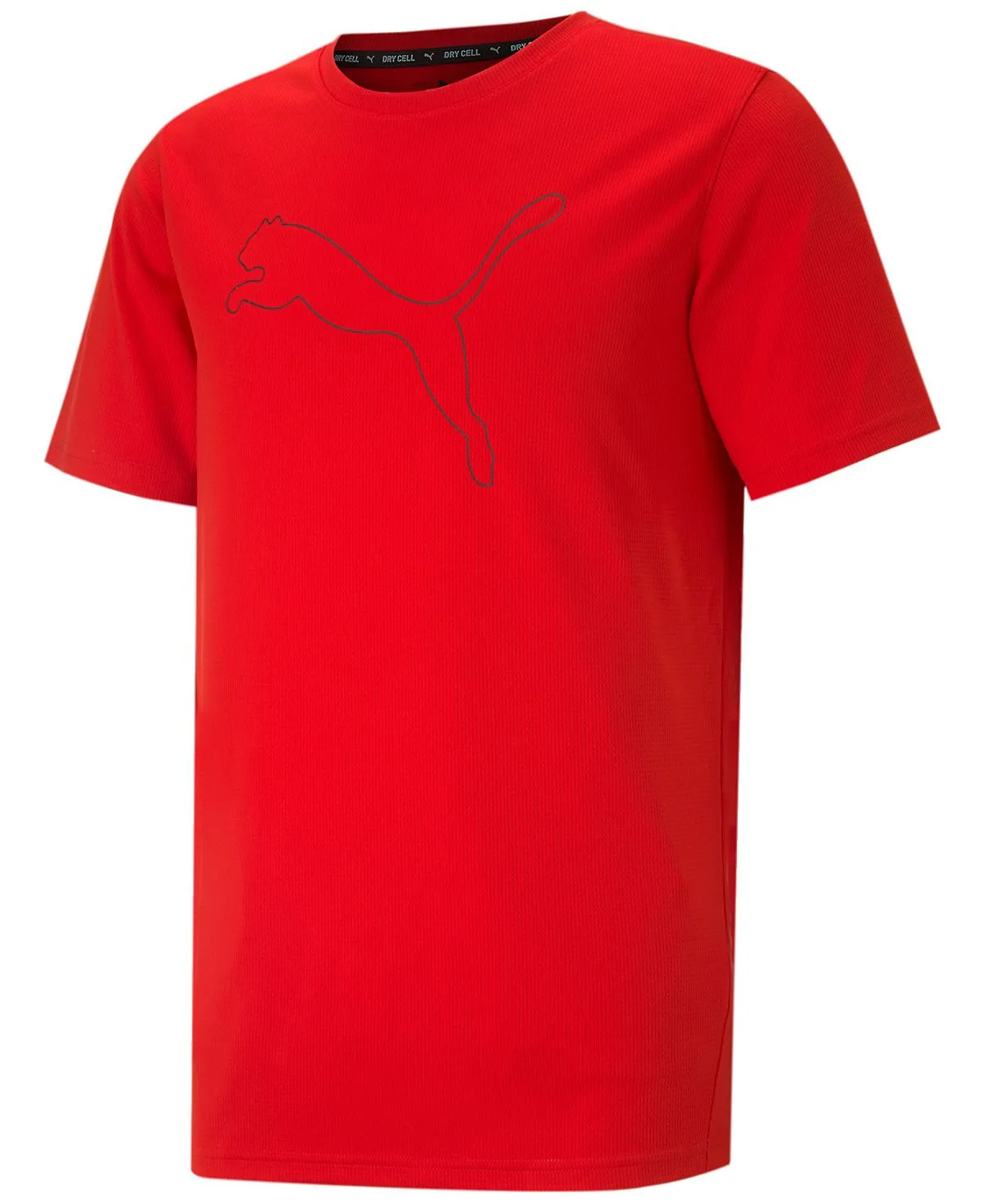 Men's performance cat Puma T-shirt, red