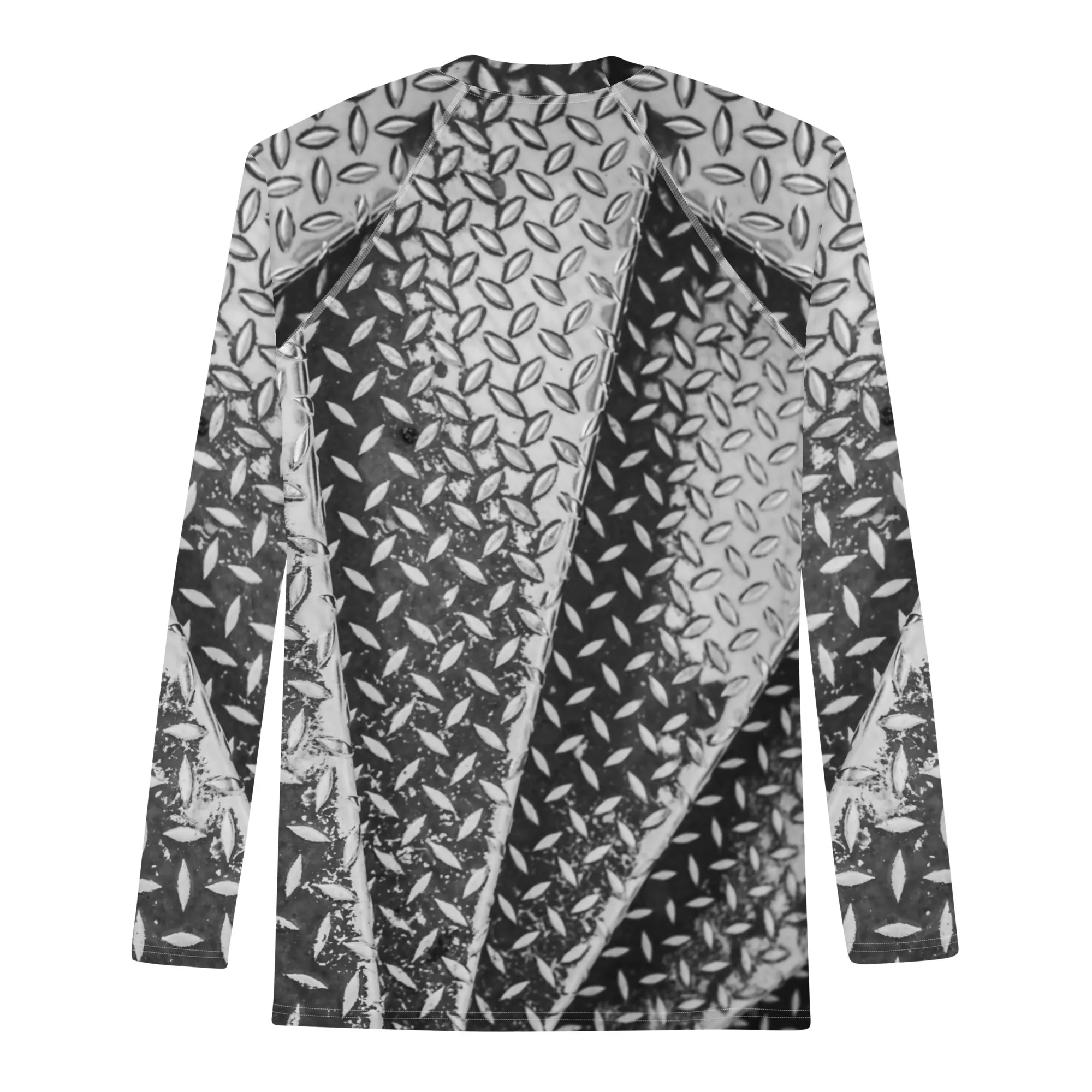 Men's Slim-Fit Rash Guard UPF 50 , Eiffel Tower Diamond Plate