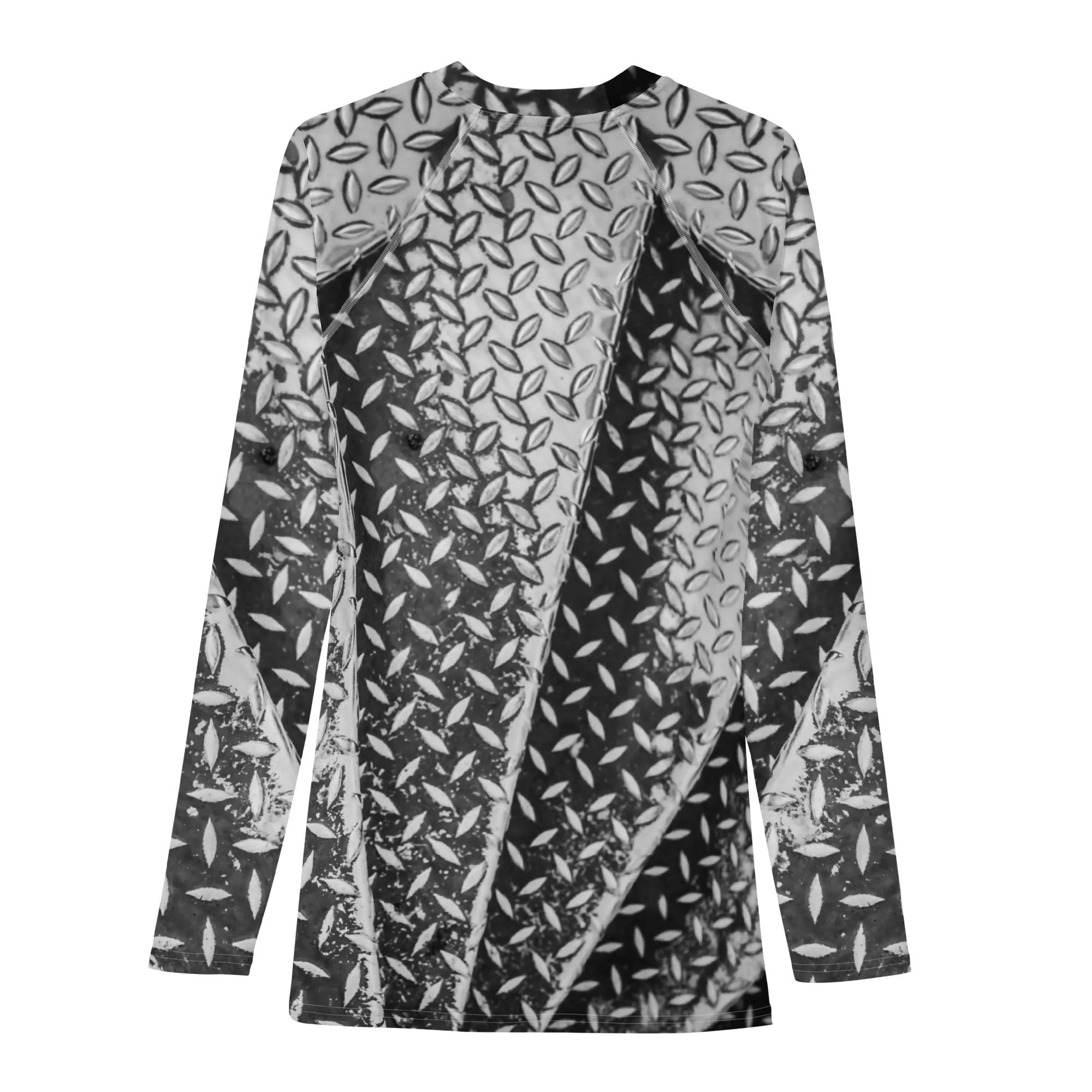 Men's Slim-Fit Rash Guard UPF 50 , Eiffel Tower Diamond Plate