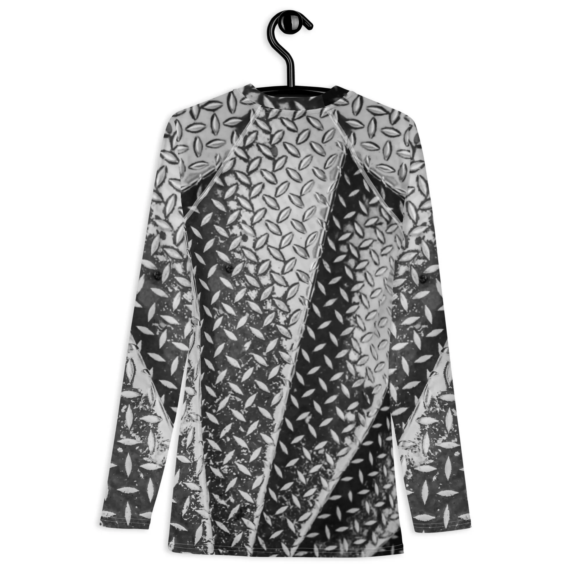Men's Slim-Fit Rash Guard UPF 50 , Eiffel Tower Diamond Plate