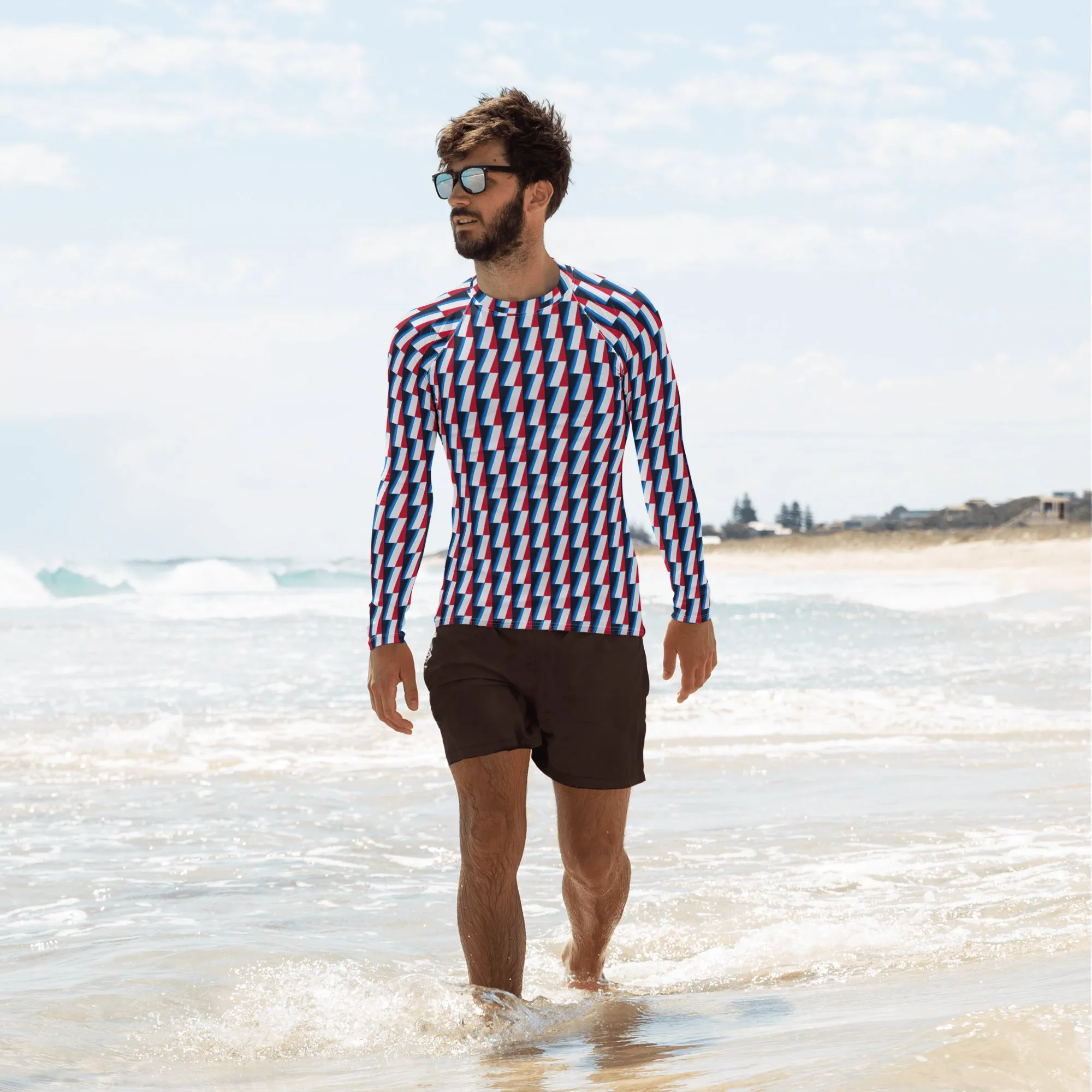 Men's Slim-Fit Rash Guard UPF 50 , Marina