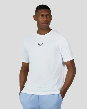 Men's White Carbon Capsule Mesh Mix Tee - Breathable Gym T-Shirt for Men