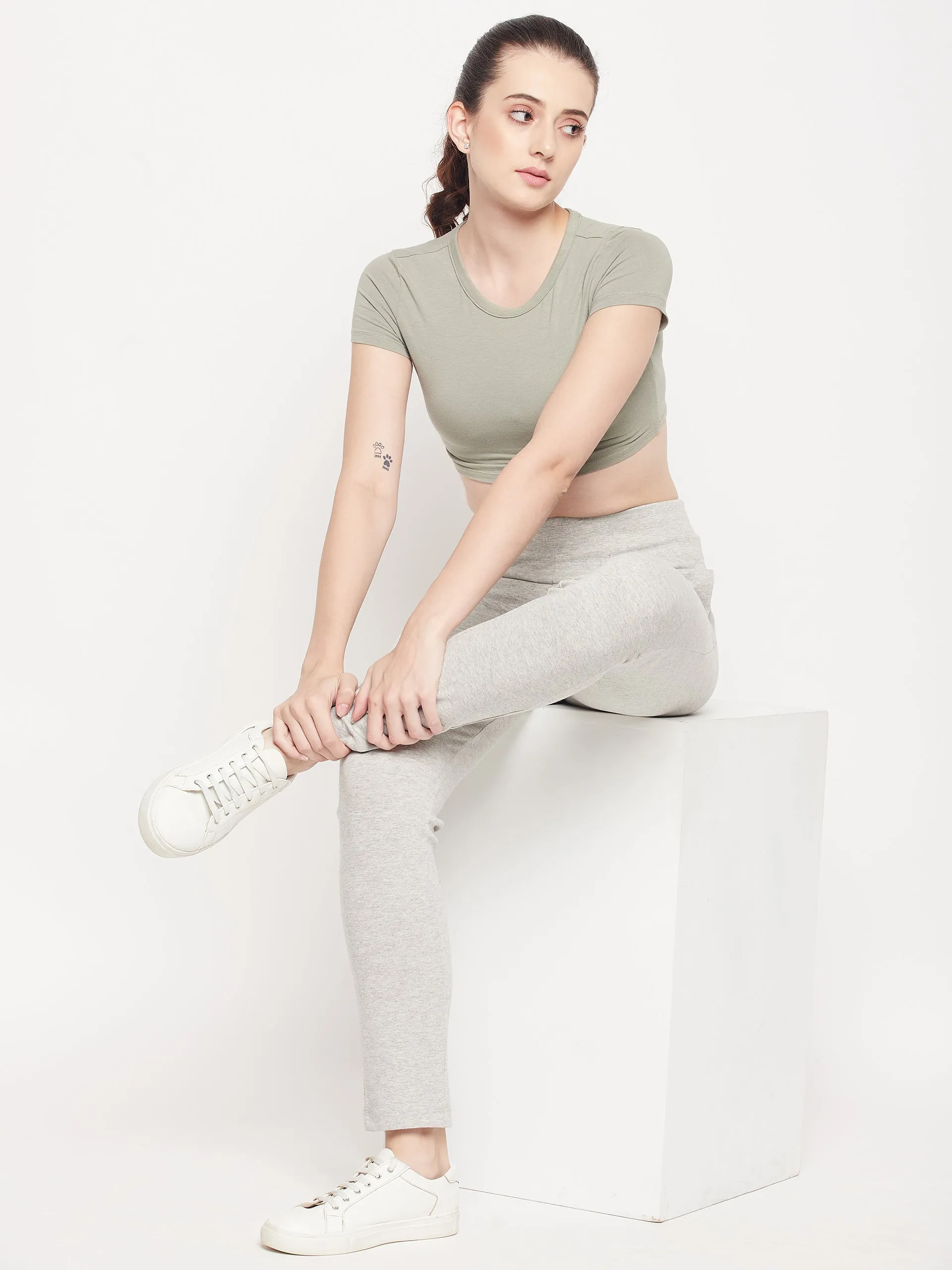 mSECRET Low Rise  Grey Active Tights