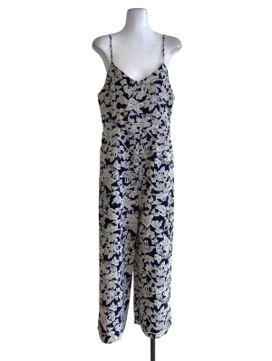 Navy Blue Floral Jumpsuits TEM