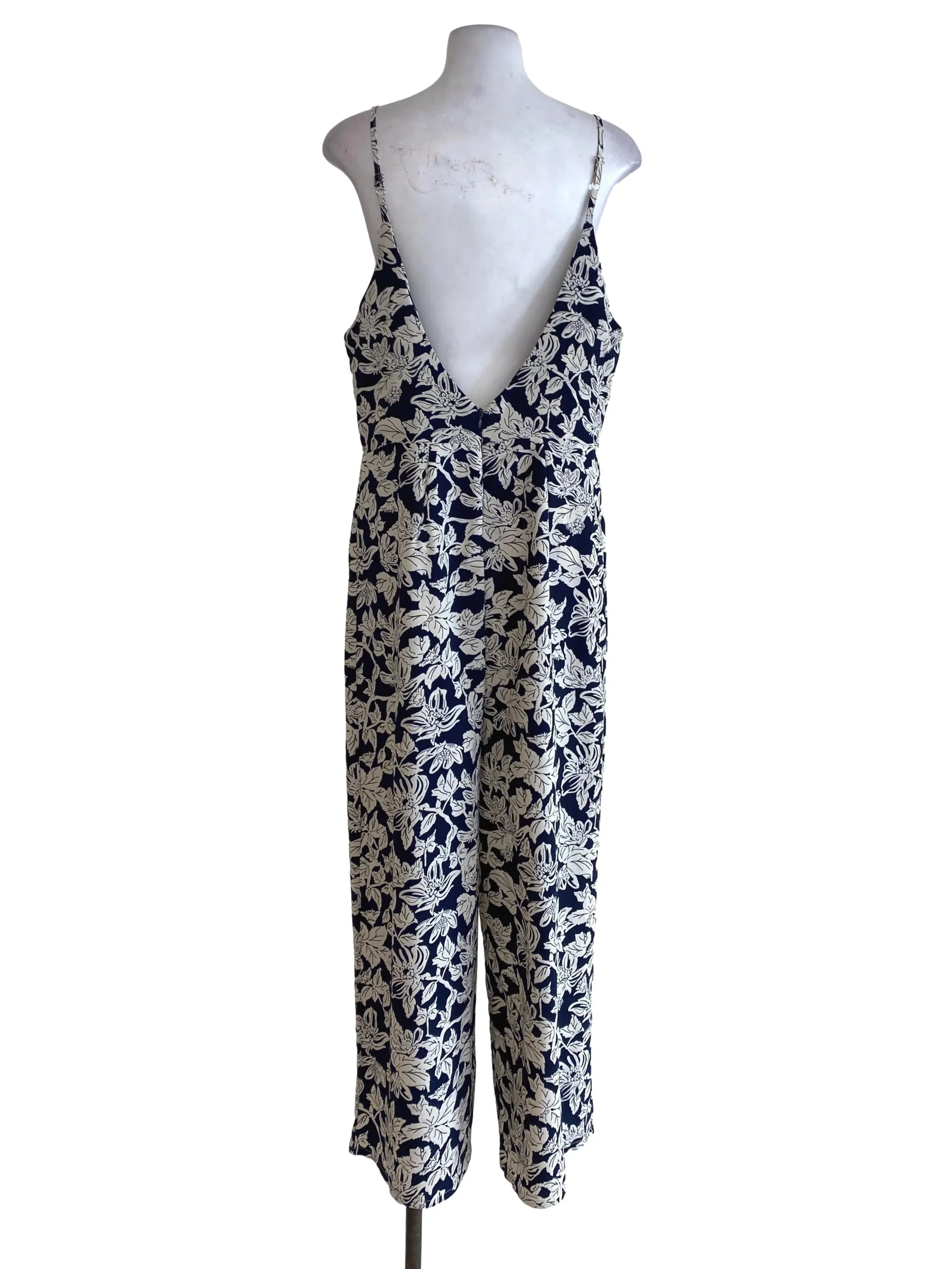 Navy Blue Floral Jumpsuits TEM
