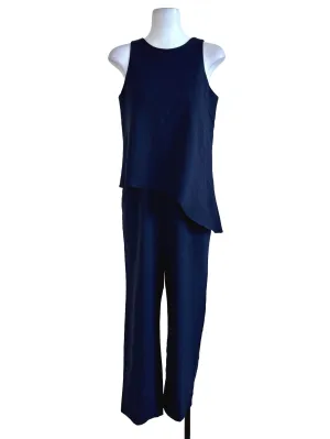 Navy Blue Sleeveless Jumpsuits