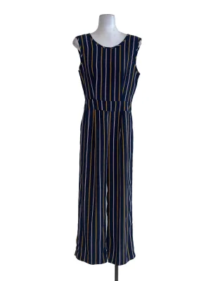 Navy Blue Striped Jumpsuits