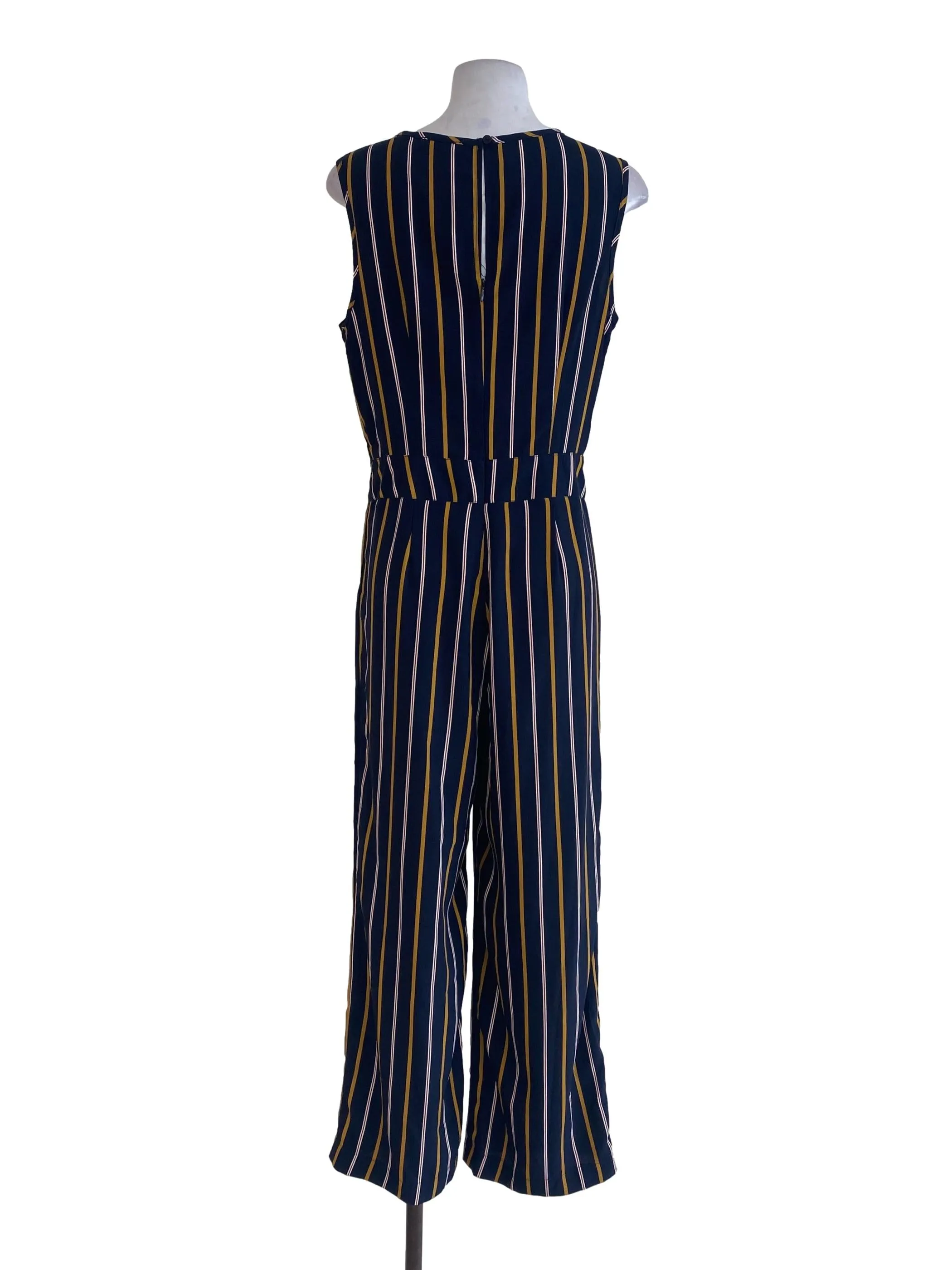 Navy Blue Striped Jumpsuits