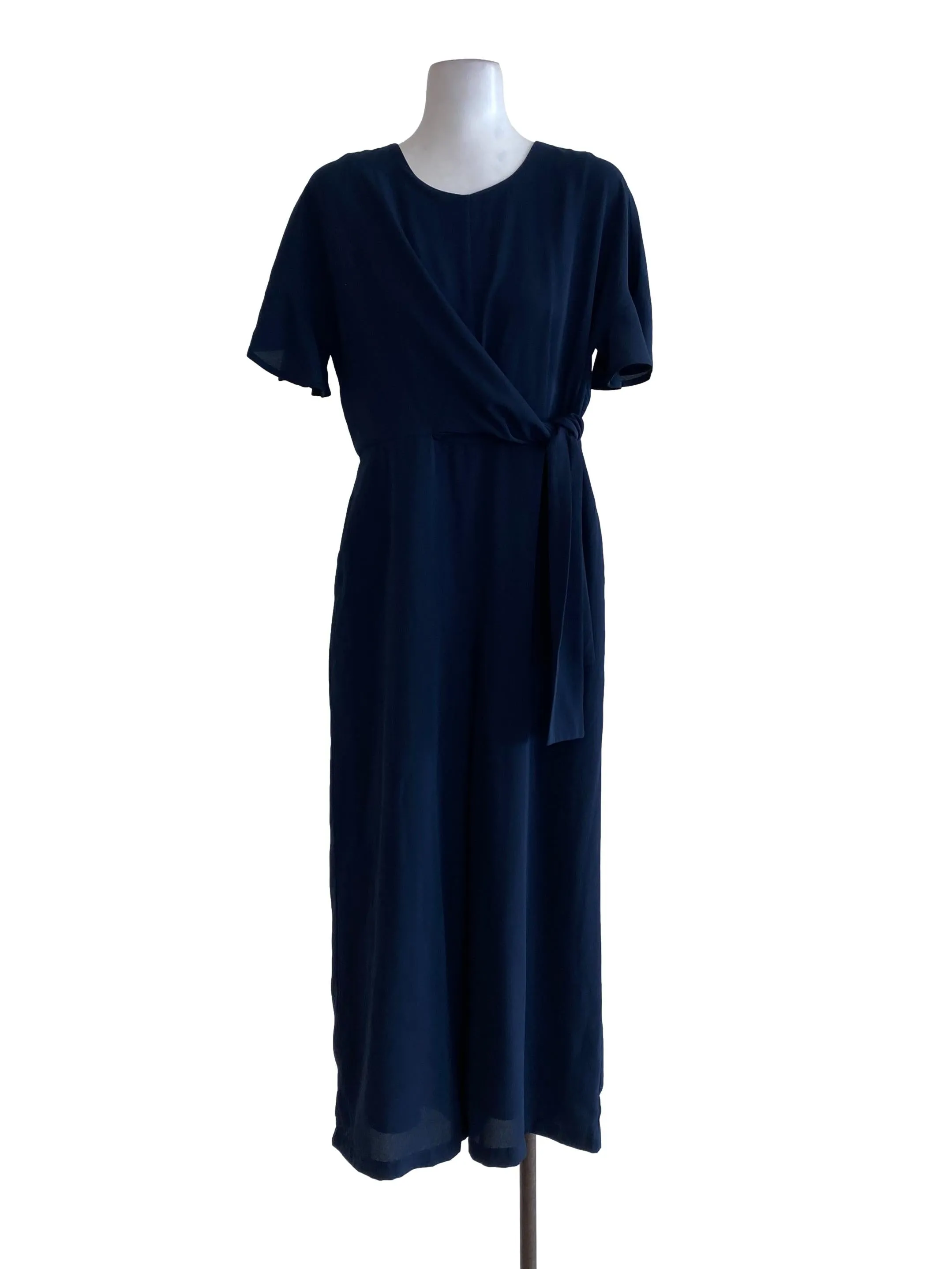 Navy Blue Wrap Jumpsuits TCL