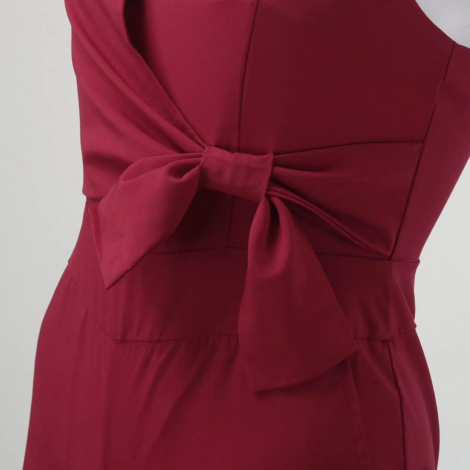 New Sexy Suspender Jumpsuit For Woman Low Cut Tie Solid Tie Knot Strap Shorts Romper Comfy Casual Overalls With Pockets Shorts