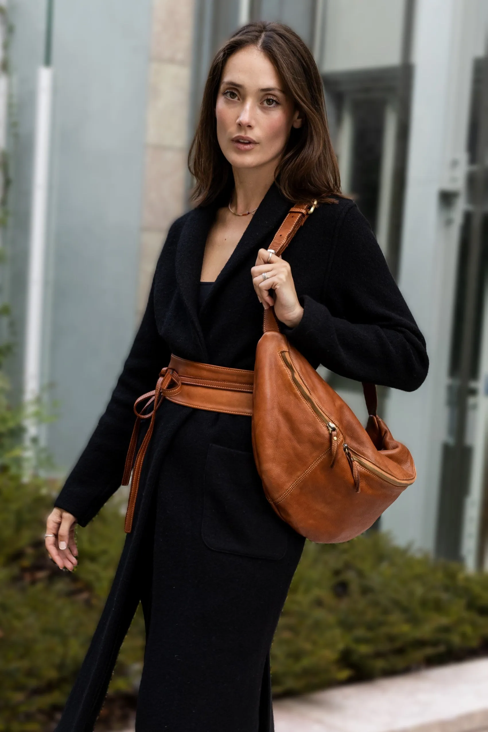Obi Wrap Belt  - Cognac - CANADA