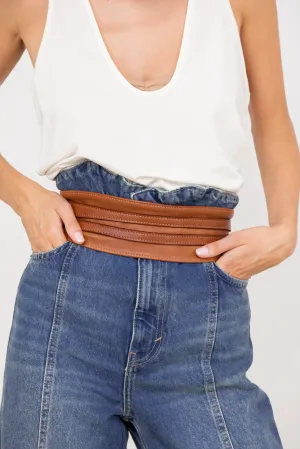 Obi Wrap Belt  - Cognac - CANADA