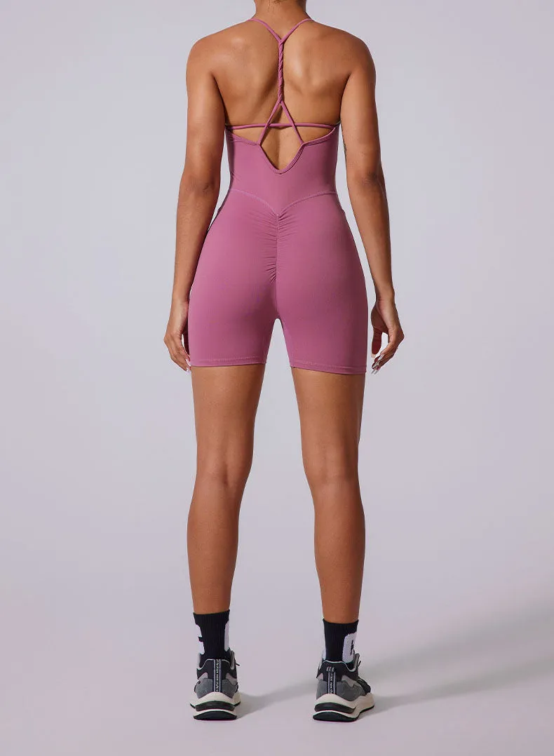 One Piece Yoga Jumpsuit with Pocket