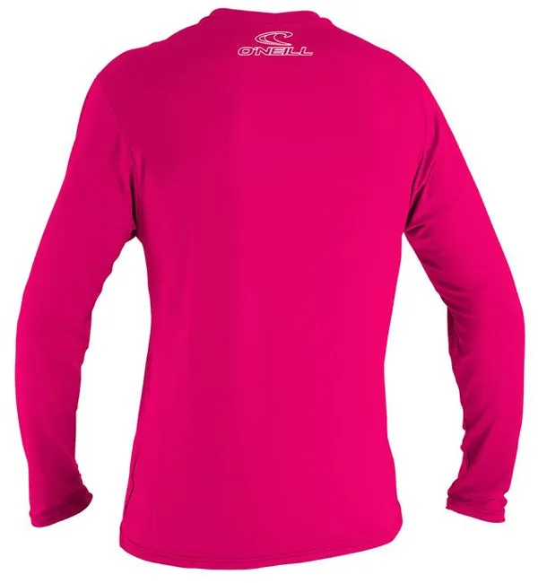 O'Neill Youth Basic Skins Long Sleeved Sun Shirt - Watermelon