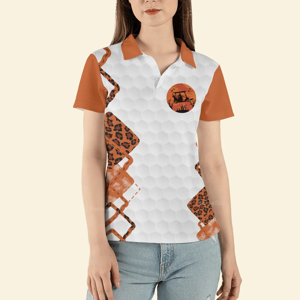 Orange Leopard Golf I Have Two Titles - Women Polo QT4093103