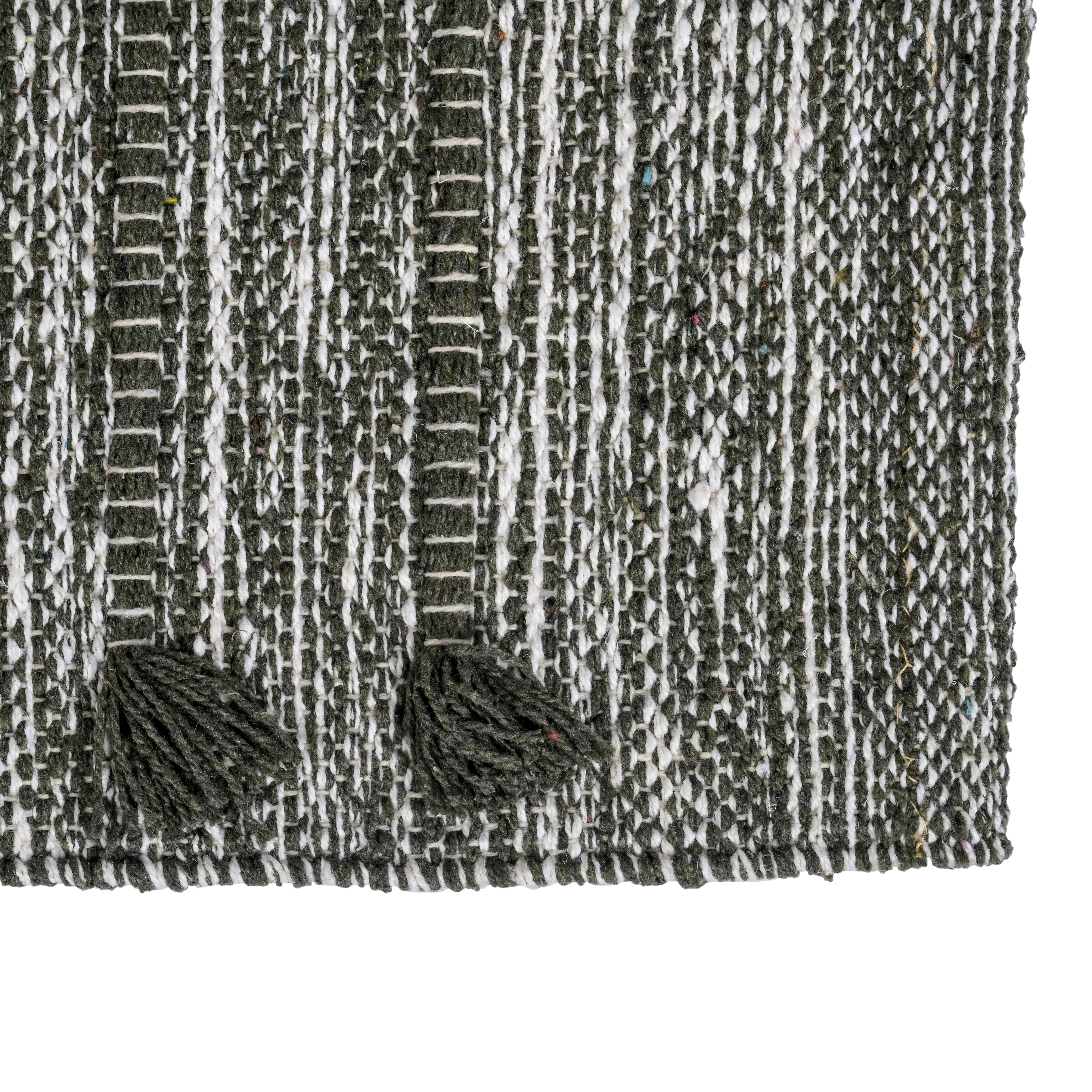 Organic Cotton Yoga Mat - Eco-Friendly Hand-Woven Non-Slip Rug - Thick & Comfortable (24”x72”x5mm)