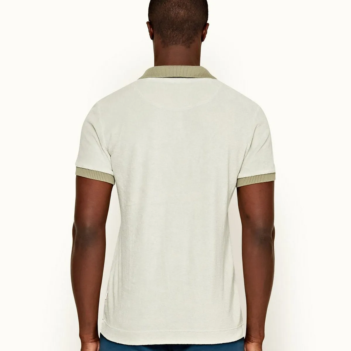 Orlebar Brown - Jarrett Towelling Polo Shirt in Rock Salt