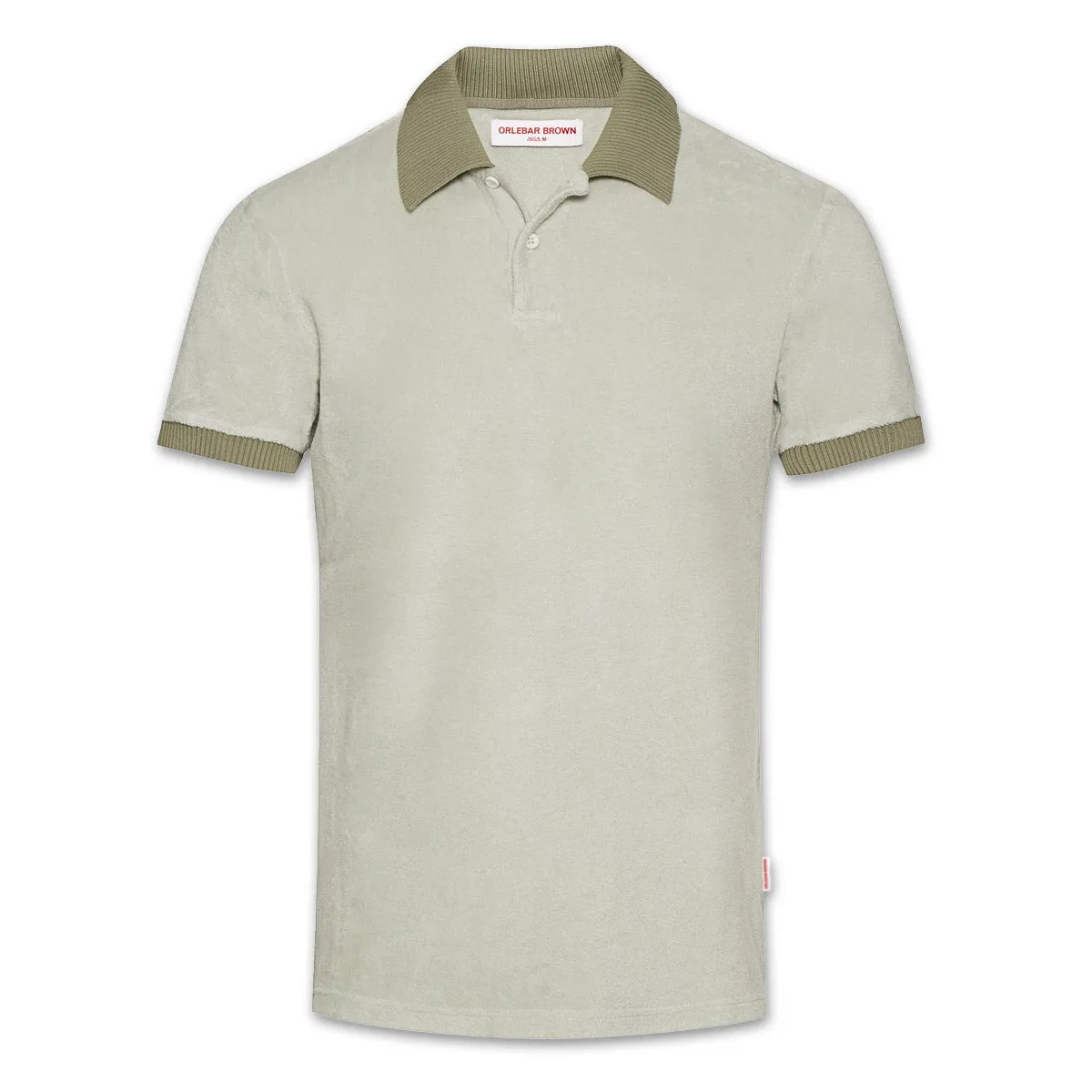 Orlebar Brown - Jarrett Towelling Polo Shirt in Rock Salt
